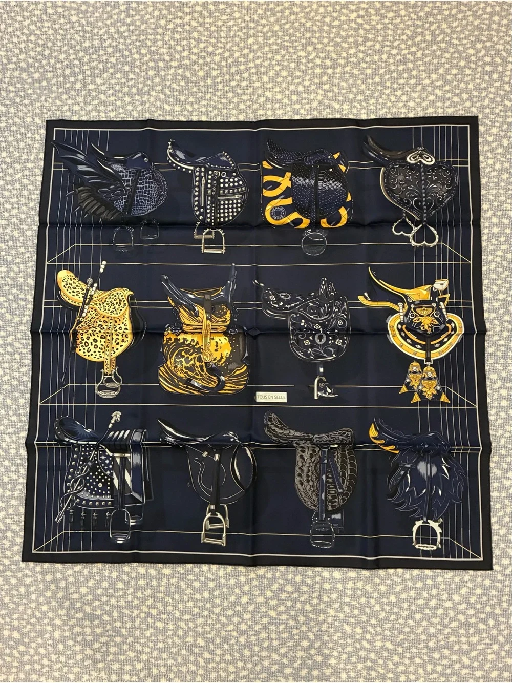 Hermès Tous en Selle 90cm Silk by Daiske Nomura NWT Pristine